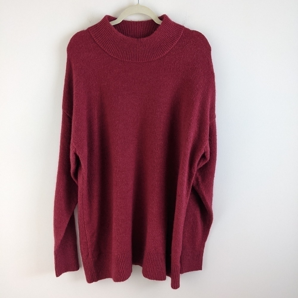 ELLOS Oversized Tunic Length Cranberry Sweater 18/20 Plus size